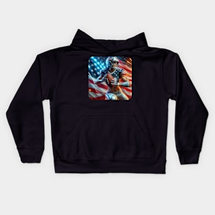 American Woman NFL Football Player #2 Kids Hoodie